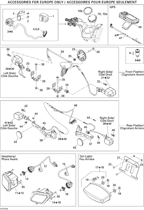 Fits 2007-2009 Can-Am Outlander MAX 800 LTD / Outlander MAX 800 LTD 4 X 4 / Outlander Max 800R EFI Ltd Gps Harness, OEM Part # 710001003