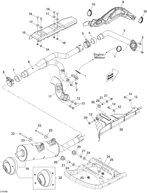 Fits 2007 Ski-Doo Renegade 800 EFI Pipe Gasket, OEM Part # 707600425