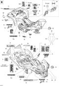 Fits 2008 Ski-Doo Renegade 800 X Console Decal, Renegade 800X, OEM Part # 704901368