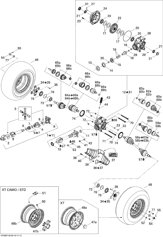 Fits 2008-2009 Can-Am Atvs Rear Rim, OEM Part # 705501041