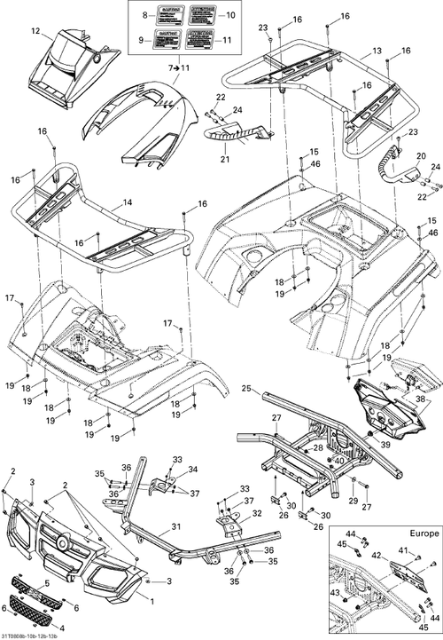 Fits 2006-2008 Can-Am Atvs Dash-Board, OEM Part # 705003491