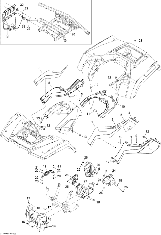 Fits 2006-2012 Can-Am Atvs Panel_Body LH B-176, OEM Part # 705002942