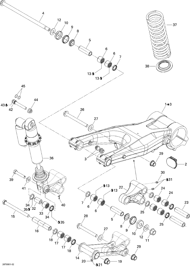 Fits 2008-2009 Can-Am DS 450 / DS 450 CE STD & X (3F9D,3G9D) / DS 450 X Spring, OEM Part # 706000505