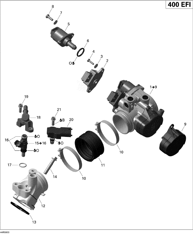 Fits 2008-2015 Can-Am Atvs Elbow Intake Adaptor, OEM Part # 420267525