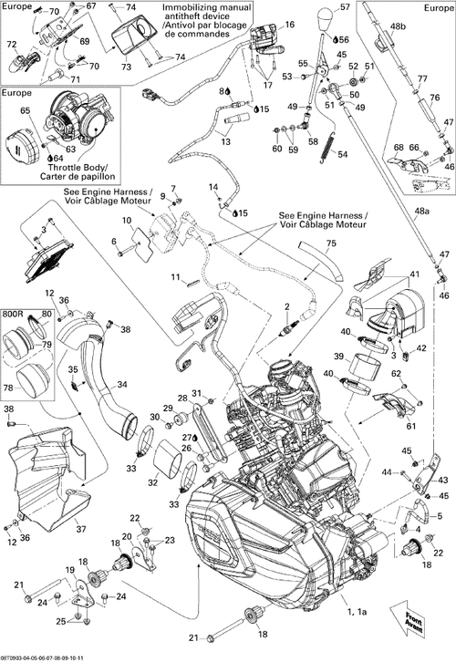 Fits 2007-2009 Ski-Doo Snowmobiles Water Deflector, OEM Part # 707000509