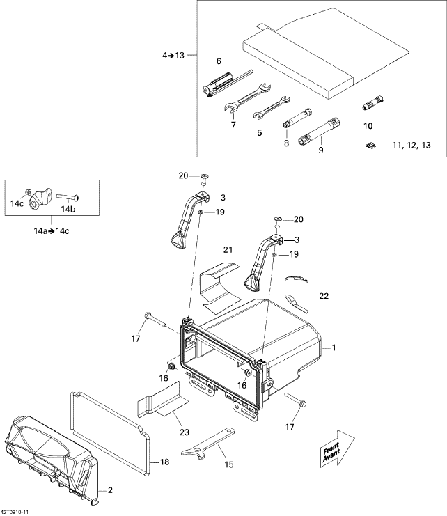 Fits 2007-2012 Ski-Doo Snowmobiles Flag Support Kit, OEM Part # 708200079