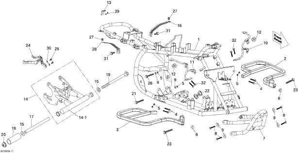 Fits 2009-2015 Can-Am DS 70 / DS 70 mini Chain Cover Bracket, OEM Part # V50268DGE010