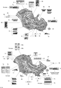 Fits 2010 Can-Am Outlander 400 EFI / Outlander Max 400 EFI RH Decal, OEM Part # 704901910