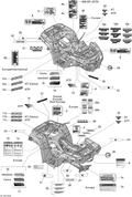 Fits 2010 Can-Am Outlander 500 EFI Console Decal, 500 Xtp, OEM Part # 704901649
