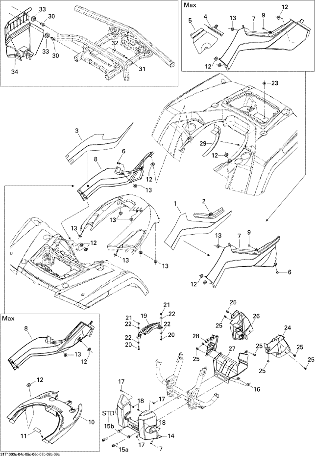 Fits 2006-2012 Can-Am Atvs LH Reflective Sheet, OEM Part # 705002183