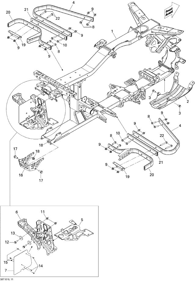 Fits 2007-2012 Ski-Doo Snowmobiles Head Shield, OEM Part # 705201510