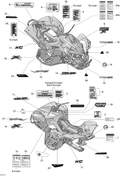 Fits 2010 Ski-Doo Renegade 800R EFI Xxc Decal, Engine Cover, 800R, OEM Part # 704901963