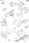 Fits 2009-2012 Can-Am Outlander Max 400 EFI / Outlander Max STD, XT, 400 EFI Panel_Body RH B-160, OEM Part # 705003506