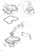 Fits 2012 Can-Am Atvs Intake Silencer Cover, OEM Part # 707800451