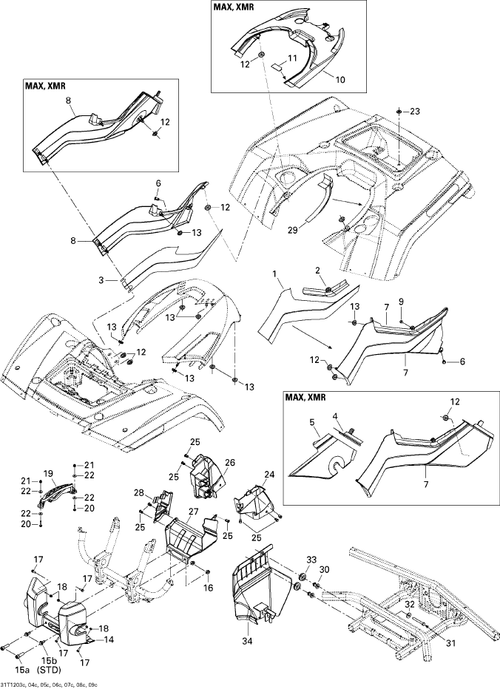 Fits 2006-2012 Ski-Doo Snowmobiles Reflective Sheet, OEM Part # 705005623