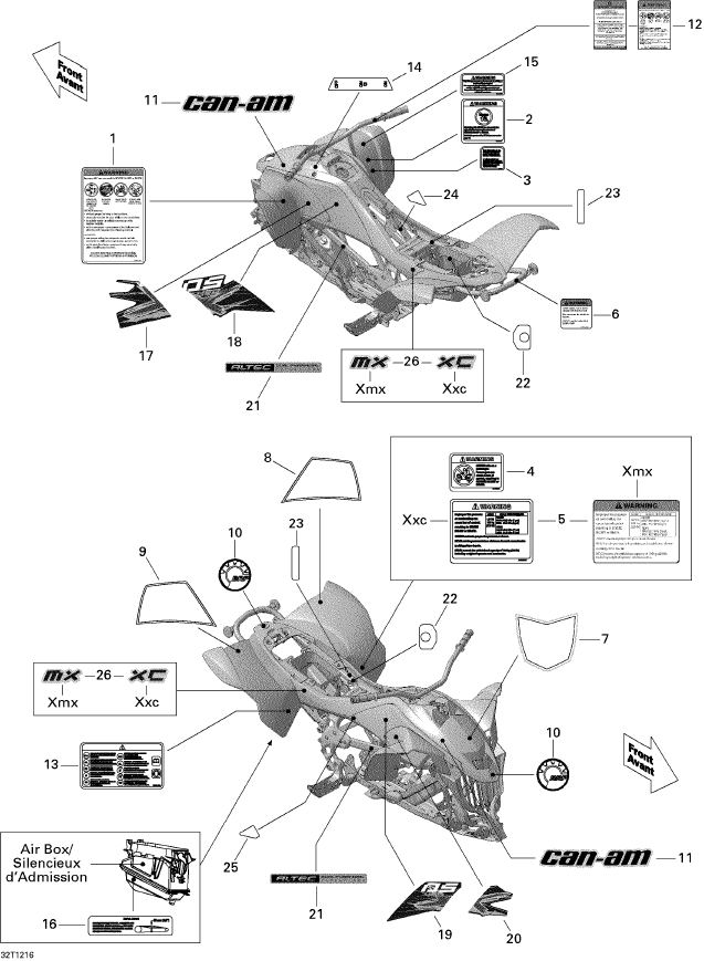 Fits 2014-2015 Can-Am DS 450EFI Xxc, Xmx LH Ds450 Decal (P1), OEM Part # 704903101