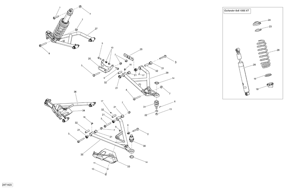 Fits 2012-2018 Can-Am Atvs Black Spring, OEM Part # 706201173