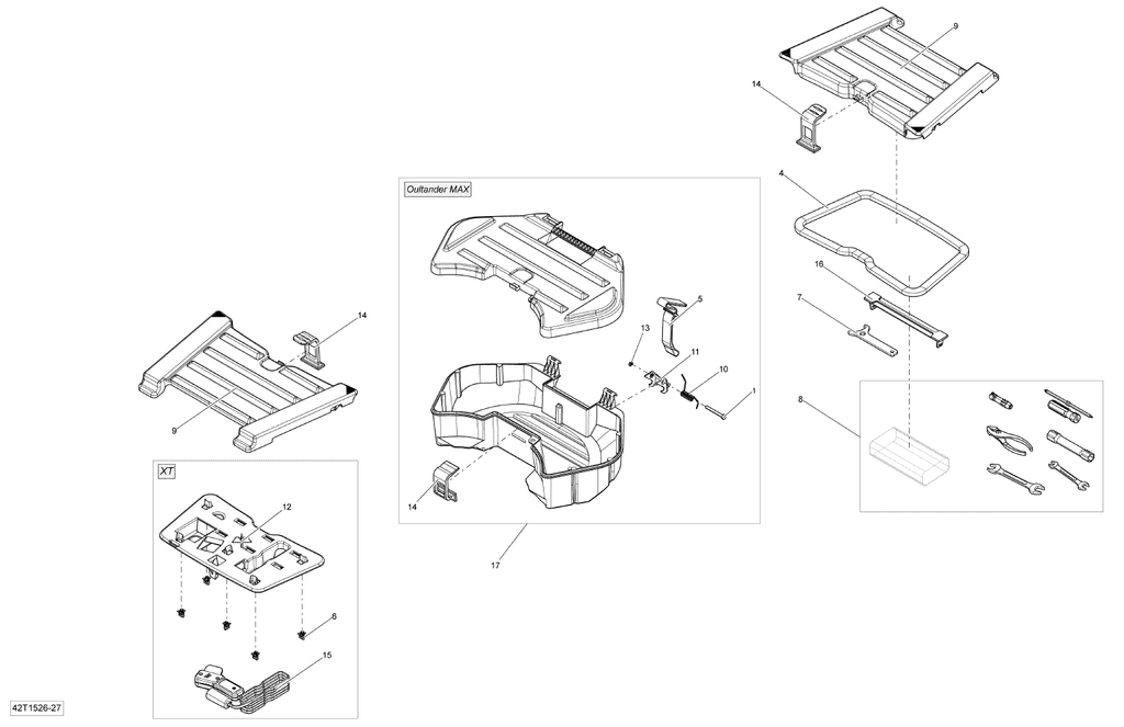 Fits 2006-2015 Can-Am Atvs Cover Latch Kit, OEM Part # 708200121