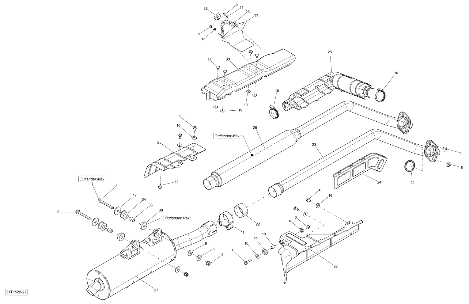 Fits 2008-2015 Can-Am Atvs Pipe_Exhaust Weld, OEM Part # 707600599