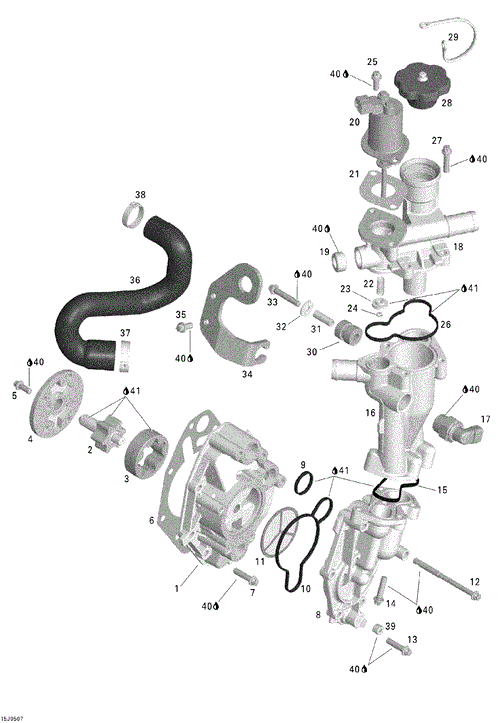 Sea-Doo - OEM schematic diagram - Part # 2572-420630240 - 02- Oil Separator 1 | 02- Oil Separator | 01- Oil Separator | 5770 - Ref # 9