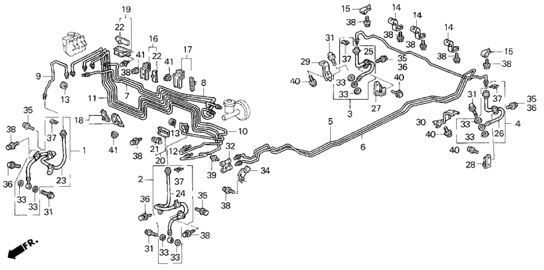 Honda New 1992-2001 Fits Honda Prelude Bracket B, L. RR. Brake Hose, Part # 46436-SS0-000