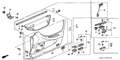 Honda New 1998-2000 Fits Honda Accord Pad Assy., R. FR. Door Center *B95L* (LEA) (LAPIS), Part # 83534-S87-A11ZA