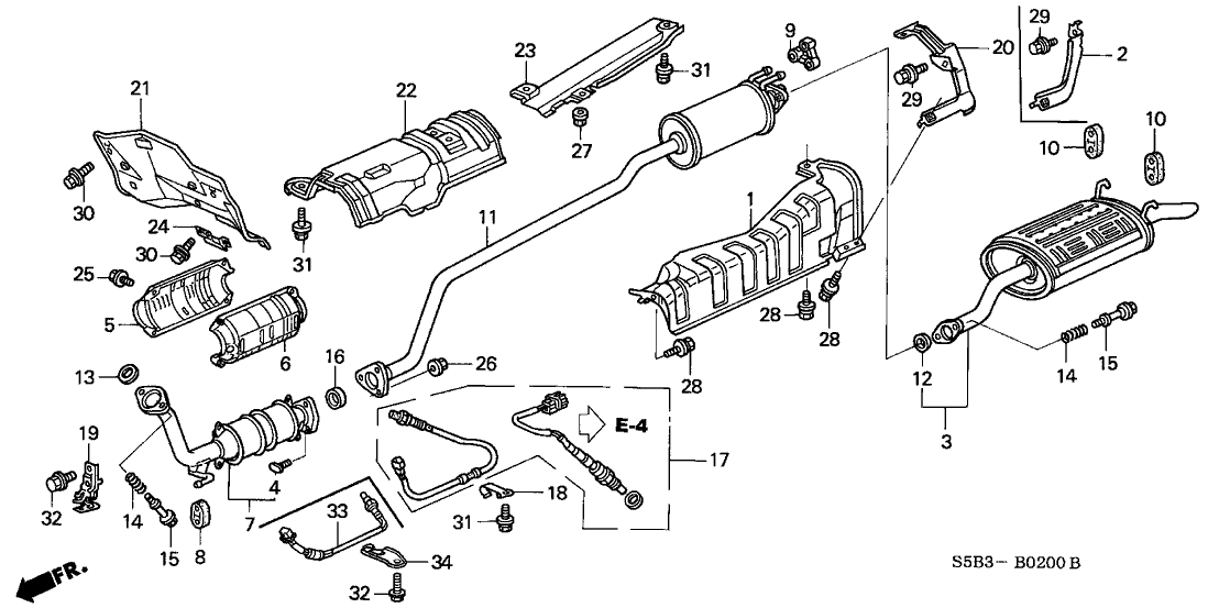 Honda New 2003-2005 Fits Honda Civic Converter, Part # 18190-PZA-A00