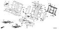 New 2014 Fits Honda Accord Cover, Rear Seat Cushion Trim (Platinum Gray), Part # 82131-T3V-A01ZA