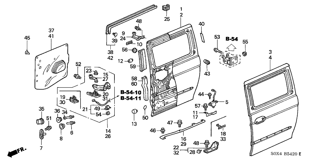 New 1999-2004 Fits Honda Odyssey Roller Assy., L. Slide Door (Lower), Part # 72570-S0X-A01