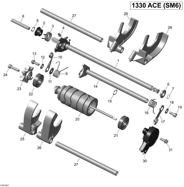 Fits 2014-2018 Can-Am Motorcycles Shift Drum, OEM Part # 420657166