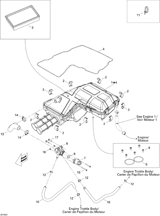 Fits 2008-2012 Can-Am Motorcycles Cover Bracket, OEM Part # 707800259