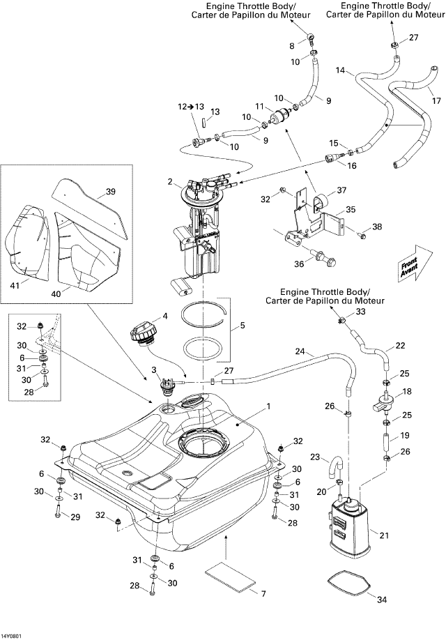 Fits 2008-2010 Can-Am Motorcycles Formed Hose, OEM Part # 709000152