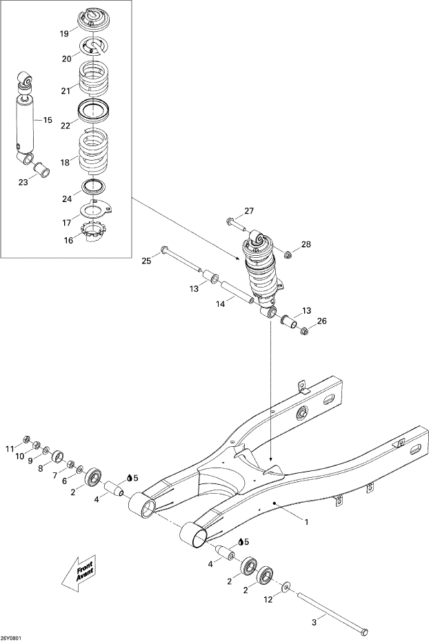 Fits 2008-2011 Can-Am Motorcycles Spacer, OEM Part # 706000540