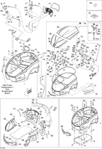 Fits 2010-2014 Can-Am Spyder RT-Trailer / Trailer RT 622 Body Protector, OEM Part # 705004405
