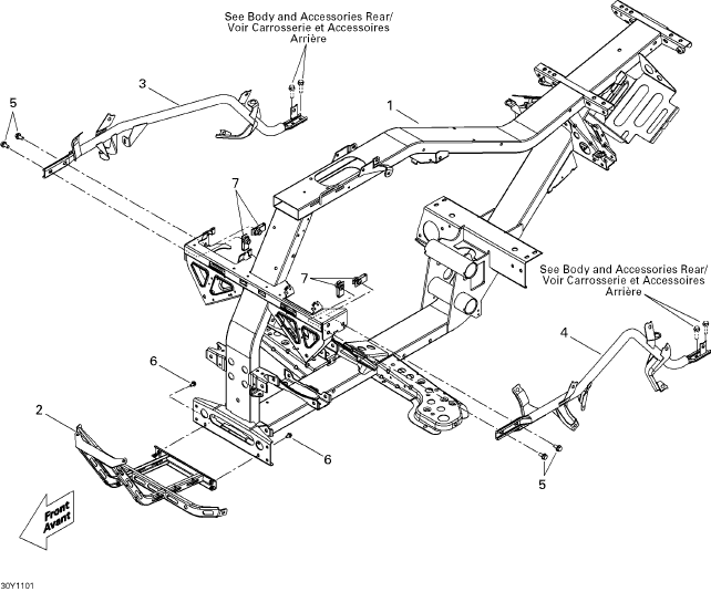 Fits 2008-2012 Can-Am Motorcycles LH.Support, OEM Part # 705203198