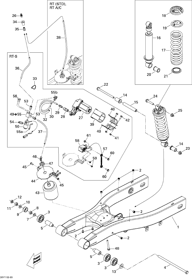 Fits 2010-2013 Can-Am Motorcycles Tie Rod, OEM Part # 706200895