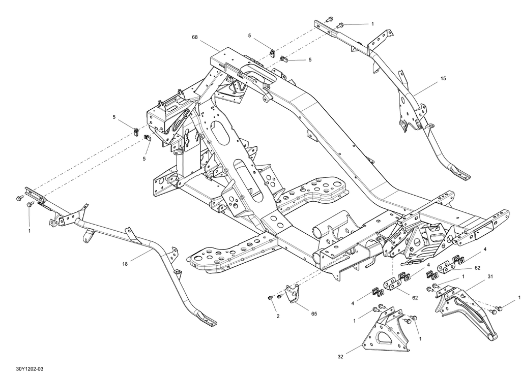 Fits 2010-2012 Can-Am Motorcycles RH Support, OEM Part # 705203271