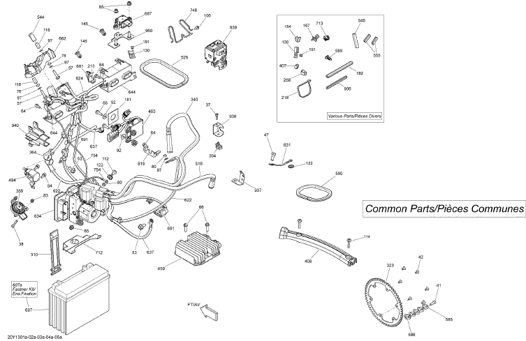 Fits 2013 Can-Am Motorcycles Booster Holder, OEM Part # 710002509