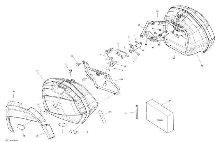 Fits 2013-2015 Can-Am Motorcycles RH Support Ass Y, OEM Part # 708300923