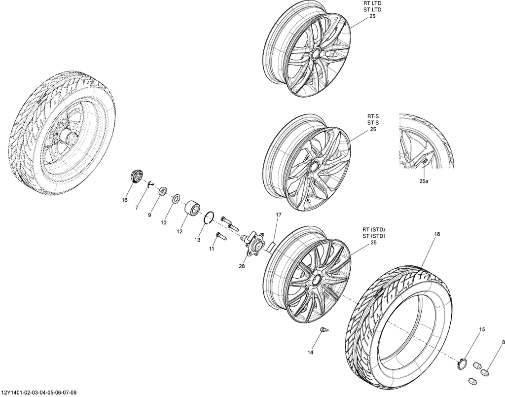 Fits 2013-2014 Can-Am Motorcycles Rim_15 Inch B-322 X 5, OEM Part # 706201667