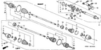 New 2003-2008 Fits Honda Civic Inboard Joint, Part # 44310-SAB-900