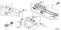 Honda New 2012-2014 Fits Honda Insight Rear License Garnish Assembly, Part # 74890-TM9-N61