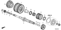 Honda New 2011-2012 Fits Honda Odyssey Mainshaft Third Gear, Part # 23455-RT4-000