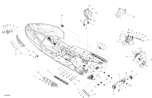 Fits 1996-2016 Sea-Doo Watercraft Hex. Screw M8 X 55, OEM Part # 207085560
