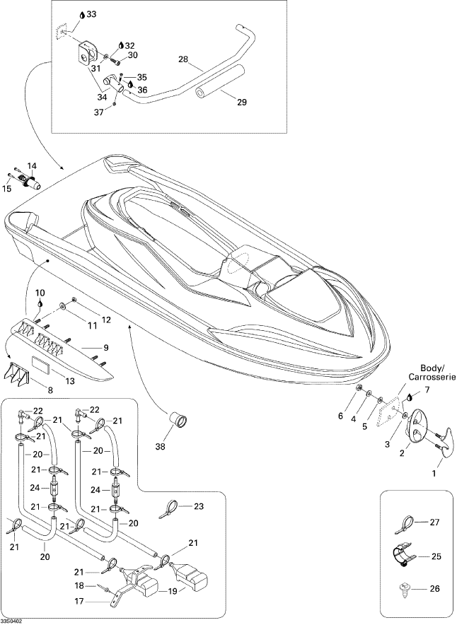 Fits 1996-5666 Sea-Doo Marine Parts Cushion, OEM Part # 292000414