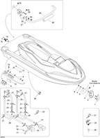 Fits 1999-2005 Sea-Doo Marine Parts LH Sponson, OEM Part # 292000595