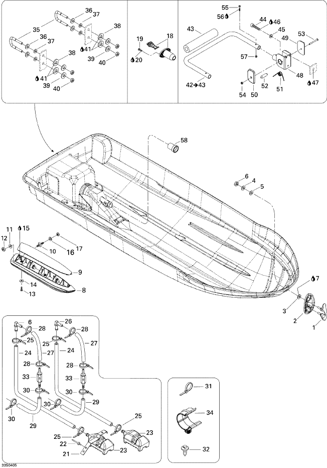 Fits 2002-2004 Sea-Doo Marine Parts LH Sponson Cover, OEM Part # 292000817