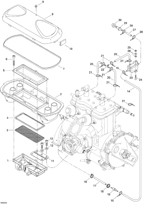 Fits 1998-5666 Sea-Doo Watercraft Support, OEM Part # 270000565
