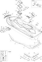 Fits 2002-2006 Sea-Doo Marine Parts LH Insert, OEM Part # 293450224
