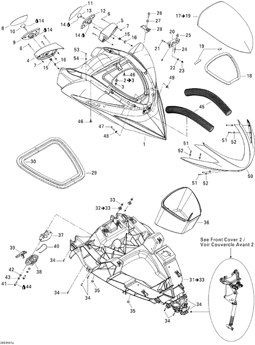 Fits 2005-2006 Sea-Doo RXP LH Mirror Housing, Viper Red, OEM Part # 269501369
